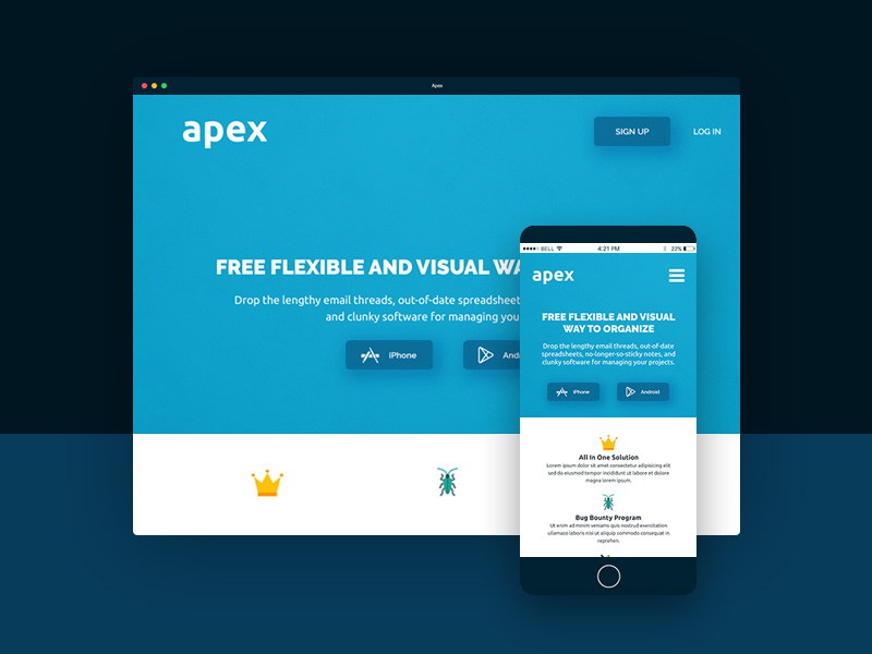 apex application landing page free psd template psd repo psd landing page templates