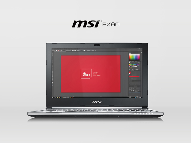 msi px60 laptop mockups