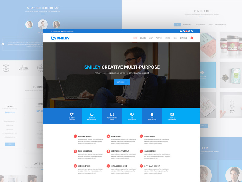 Smiley Material Design Template Freebie Download Photoshop Resource Psd Repo Search Website Template