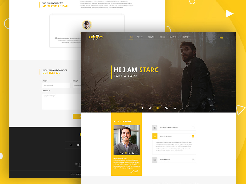 sparky17 multipurpose business agency personal portfolio template